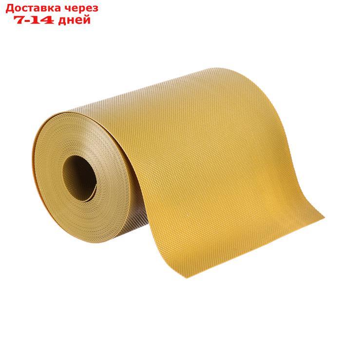 Лента бордюрная, 0.2 × 10 м, толщина 1.2 мм, пластиковая, жёлтая, Greengo - фото 1 - id-p223484704