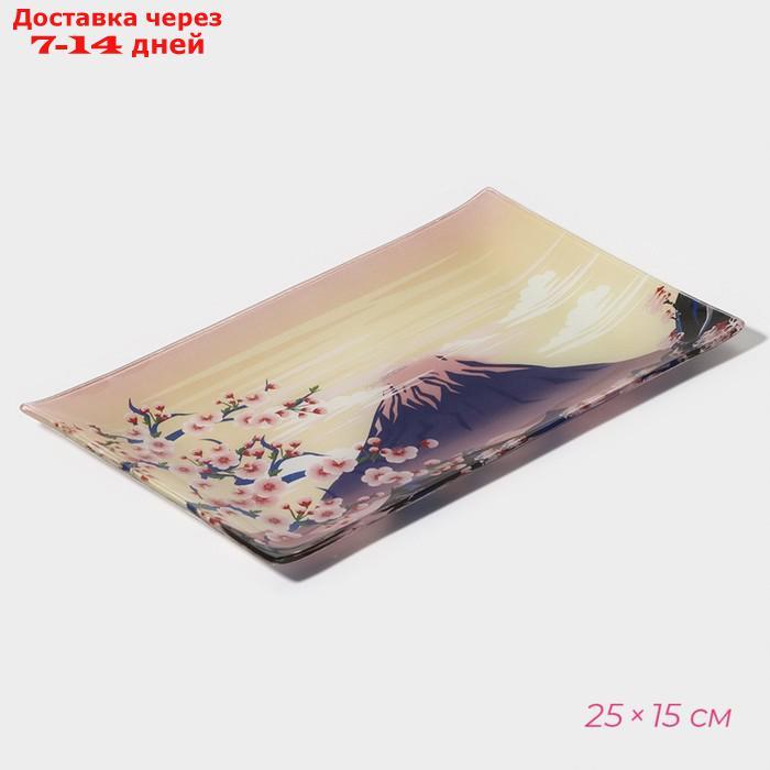Набор для суши Доляна "Фудзияма", 3 предмета: соусники 8×2 см, 8×6 см, подставка 25×15 см - фото 4 - id-p223486385