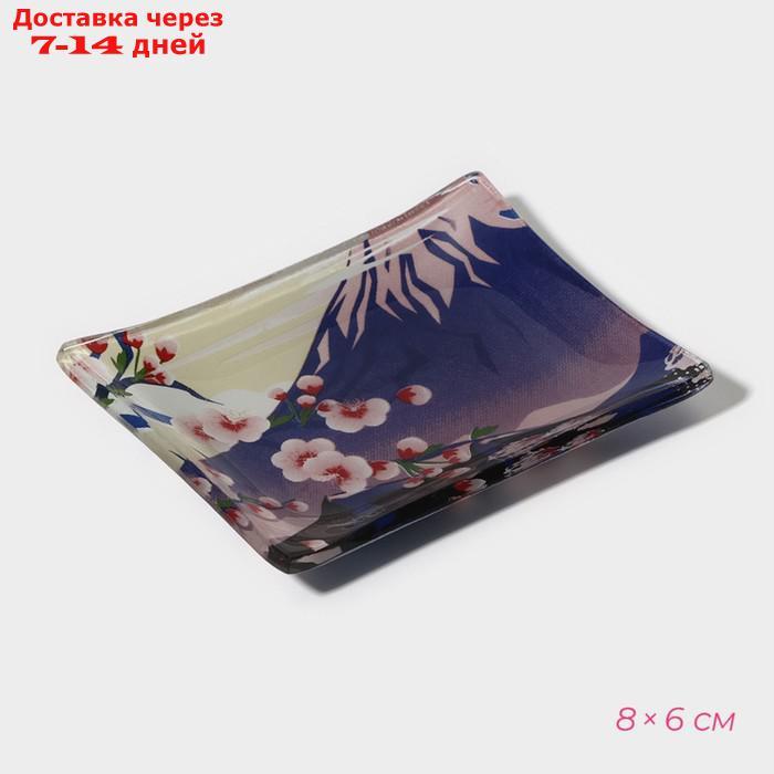 Набор для суши Доляна "Фудзияма", 3 предмета: соусники 8×2 см, 8×6 см, подставка 25×15 см - фото 7 - id-p223486385