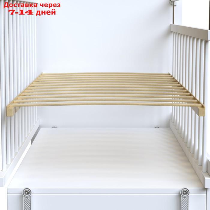 Кровать детская Love Sleeping маятник с ящиком (белый) (1200х600) - фото 7 - id-p223482918