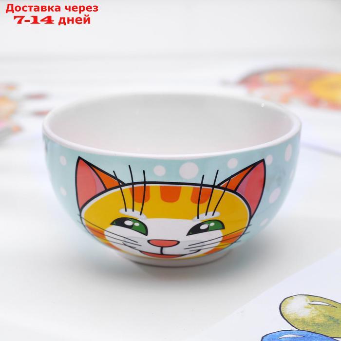 Набор посуды "Рыжий кот", 2 предмета: кружка 200 мл, миска 300 мл - фото 5 - id-p223482948