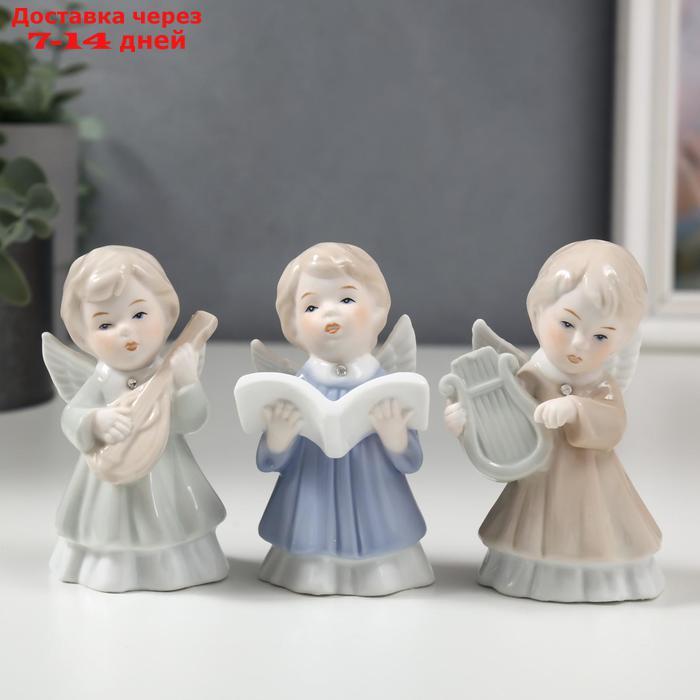 Сувенир керамика "Ангелы" набор 3 шт 10х5х5 см - фото 1 - id-p223483021