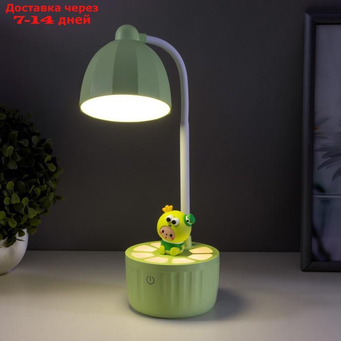 Лампа настольная "Мини лягушенок" LED 3 режима 6,4Вт USB салатовый 10х10х37,5 см - фото 3 - id-p223487505