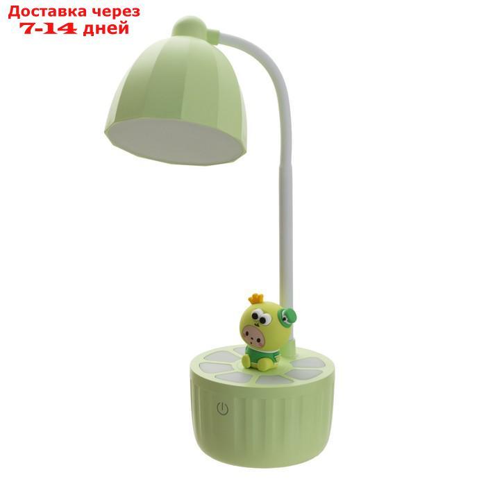 Лампа настольная "Мини лягушенок" LED 3 режима 6,4Вт USB салатовый 10х10х37,5 см - фото 10 - id-p223487505