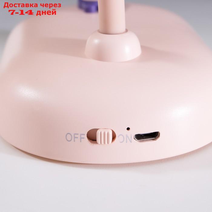 Лампа настольная "Мими" LED 3Вт диммер USB розовый 8х12,5х32 см - фото 2 - id-p223487506