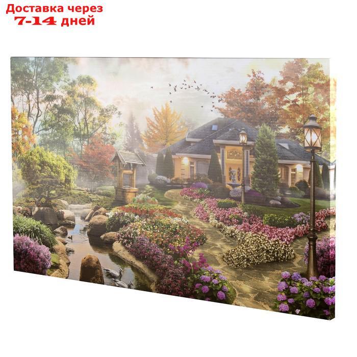 Картина на холсте "Цветочный сад" 60*100 см - фото 2 - id-p223483112