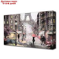 Картина на холсте "Воспоминания Парижа" 60*100 см
