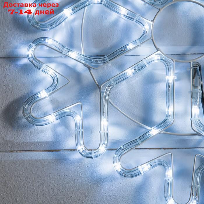 Фигура из дюралайта "Снежинка" 52х52 см, 96/16 LED, 220V, БЕЛЫЙ-СИНИЙ - фото 3 - id-p223486586