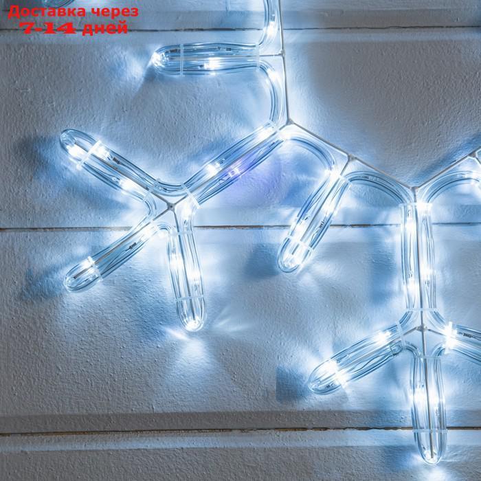 Фигура из дюралайта "Снежинка" 55х55 см, 120/20 LED, мерцание, 220V, БЕЛЫЙ-СИНИЙ - фото 3 - id-p223486587