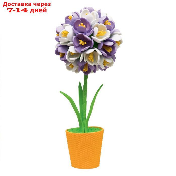 Набор для творчества топиарий малый "Крокусы", фиолетовый/белый - фото 1 - id-p223485245