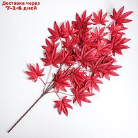 Декор "Листья на ветке" цвет бордовый