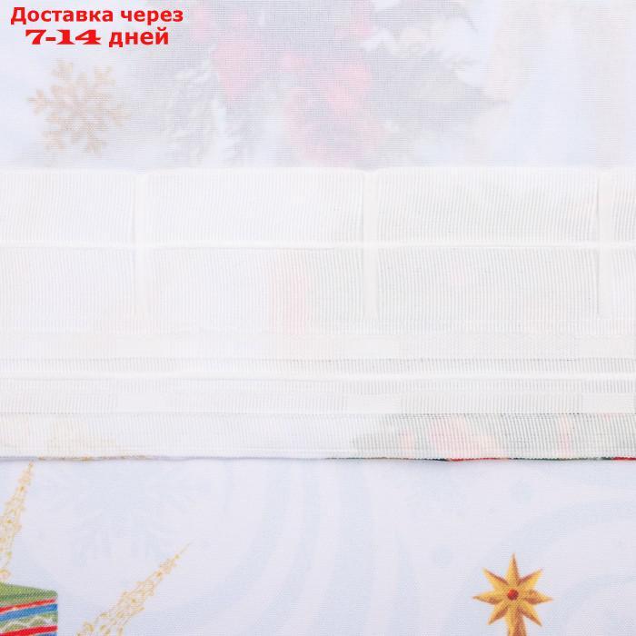 Комплект штор д/кухни с подхватами "Новогодняя сказка" 145х180см-2 шт., габардин - фото 4 - id-p223483289