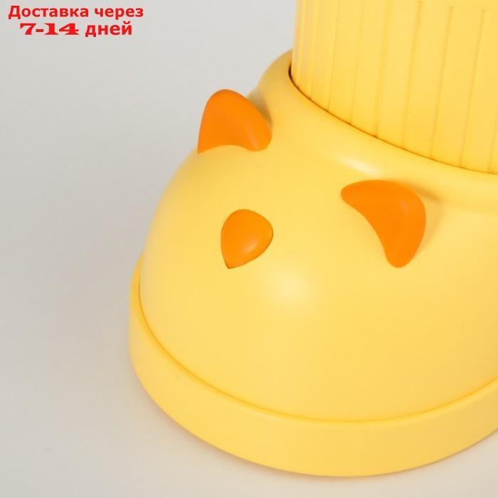 Лампа настольная "Ботинок кот" LED 3 режима 3Вт USB органайзер желтый 8х11х31 см - фото 2 - id-p223487621