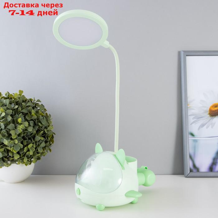 Настольная лампа "Милый мишка" LED 3,5Вт USB АКБ зеленый 12х15х32 см - фото 1 - id-p223487629