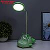 Настольная лампа "Милый мишка" LED 3,5Вт USB АКБ зеленый 12х15х32 см, фото 4