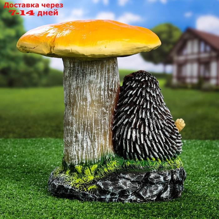 Садовая фигура "Ёж на боку под грибами" 24х28х32cм - фото 3 - id-p223486687