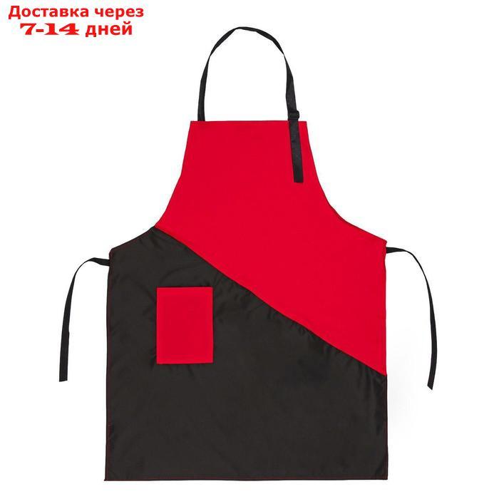Фартук для мастера, 56 × 77 см, цвет чёрный/красный - фото 2 - id-p223483431
