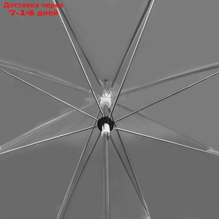 Зонт - трость полуавтоматический "Кант", 8 спиц, R = 41 см, цвет чёрный - фото 3 - id-p223483617