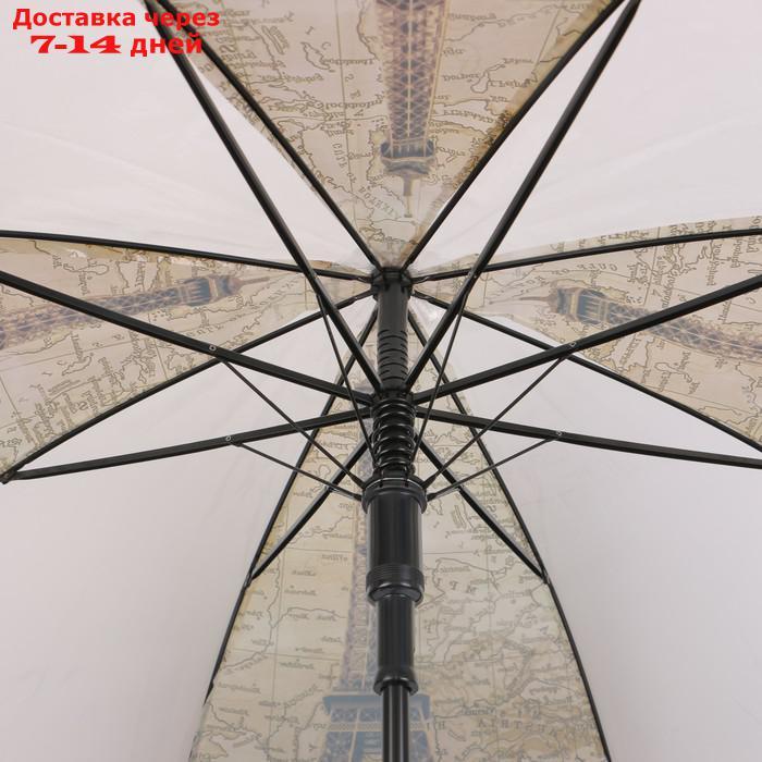 Зонт - трость полуавтоматический "Башни", 8 спиц, R = 40 см, цвет МИКС - фото 2 - id-p223483642