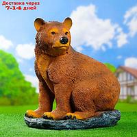 Садовая фигура "Медведь на камне" 50*37*57см