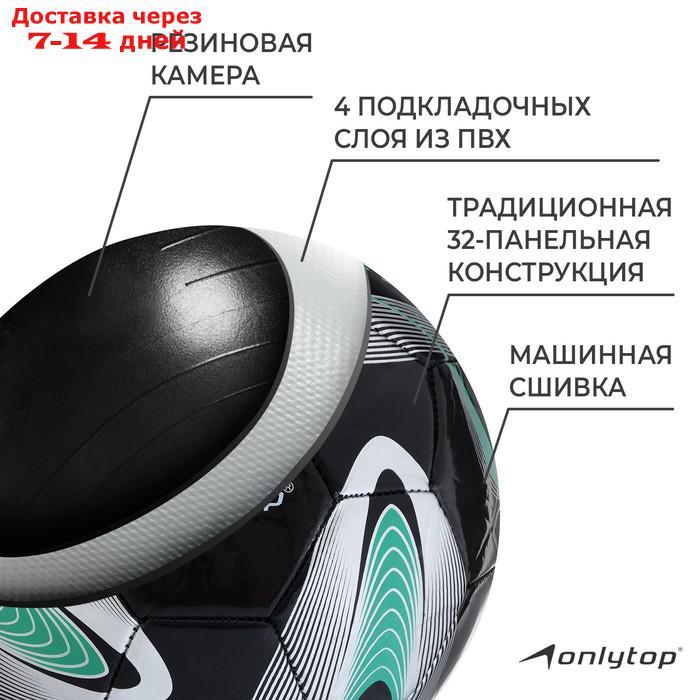 Мяч футбольный +F50, 32 панели, PVC, 4 подслоя, ручная сшивка, размер 5 - фото 3 - id-p223485813
