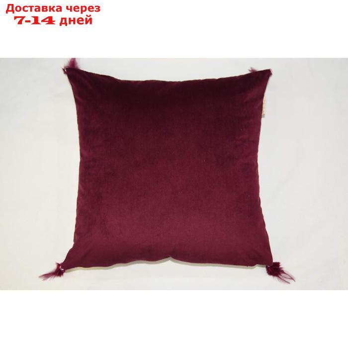Наволочка "Жасмин", размер 45х45 см, цвет бордовый - фото 1 - id-p223486996