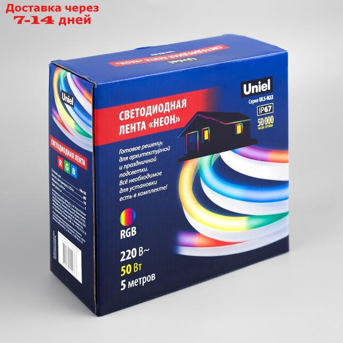 Гибкий неон Uniel, 5 м, IP67, LED/м-80-SMD2835-220V, RGB - фото 6 - id-p223486043