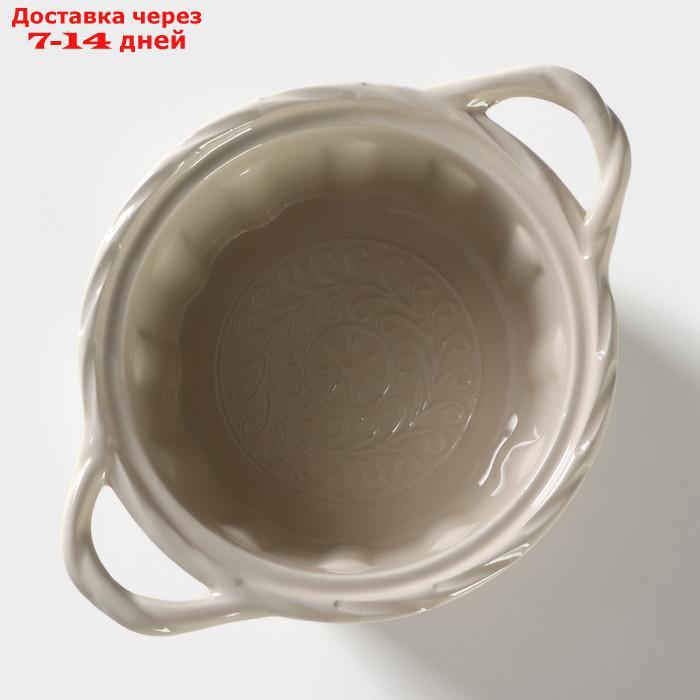 Горшок для запекания Доляна "Массимо", 20×15×7,5 / 11,5 см, цвет белый - фото 4 - id-p223486146