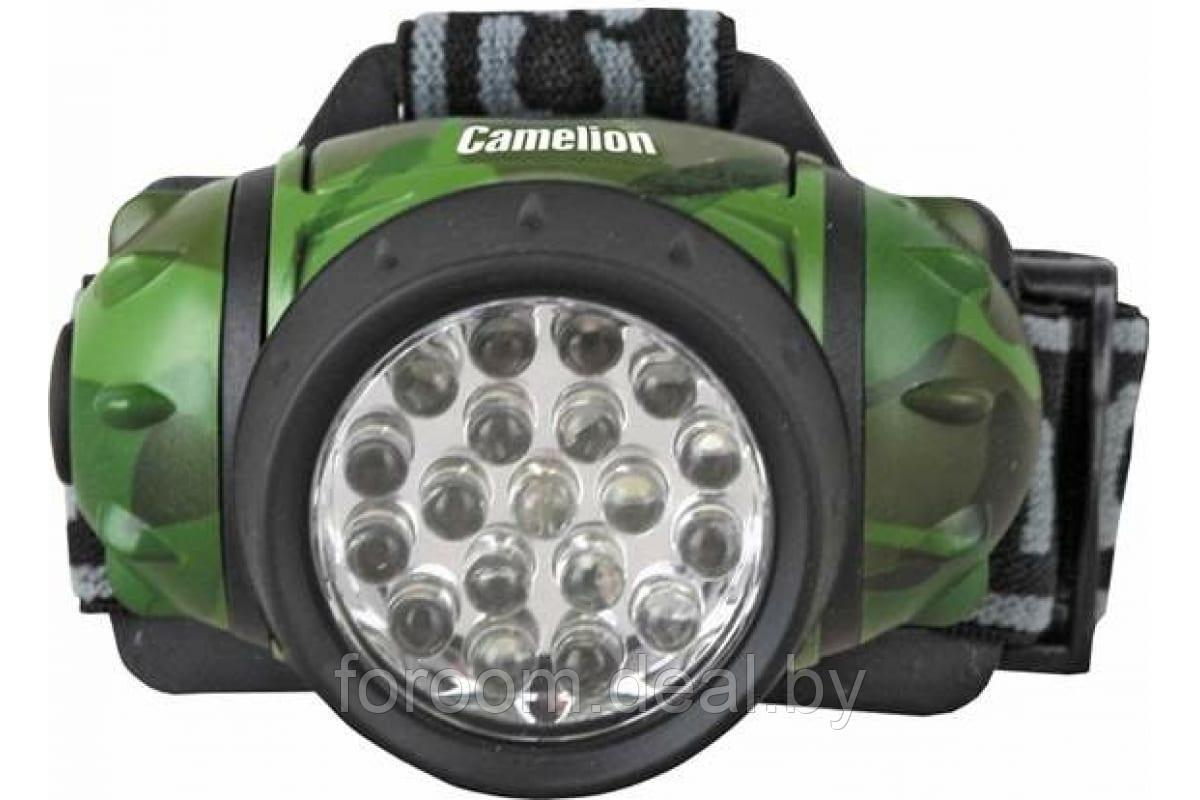 Фонарь Camelion LED5313-19F4ML (фонарь налобн камуфляж,19LED,4 реж,3XR03 в компл, пласт,блист) 6/48 - фото 3 - id-p223511162