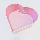 Коробка "Сердце" с прозрачной крышкой, 18,40*16,10*7 см, розовый
