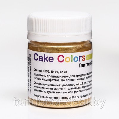 Глиттер Cake Colors ЗОЛОТАЯ РОЗА 10 г - фото 1 - id-p223516087