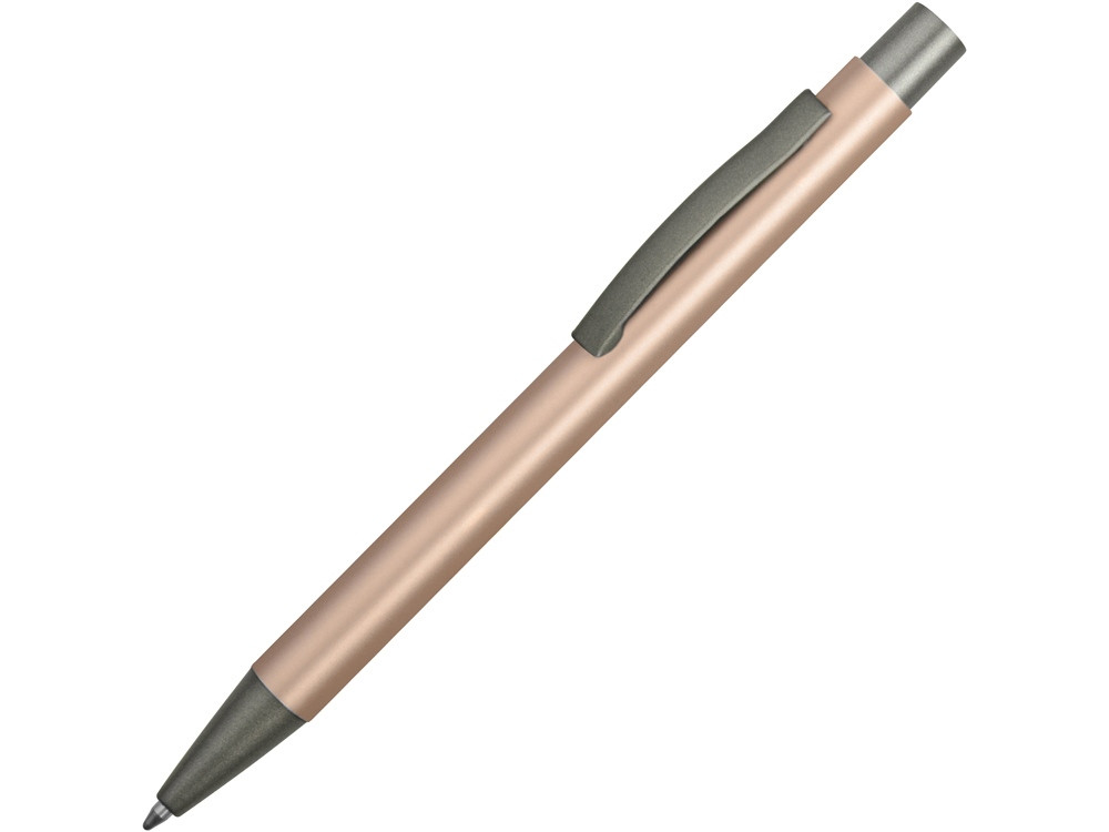 Ручка металлическая soft touch шариковая Tender, розовое золото/серый - фото 1 - id-p223516459
