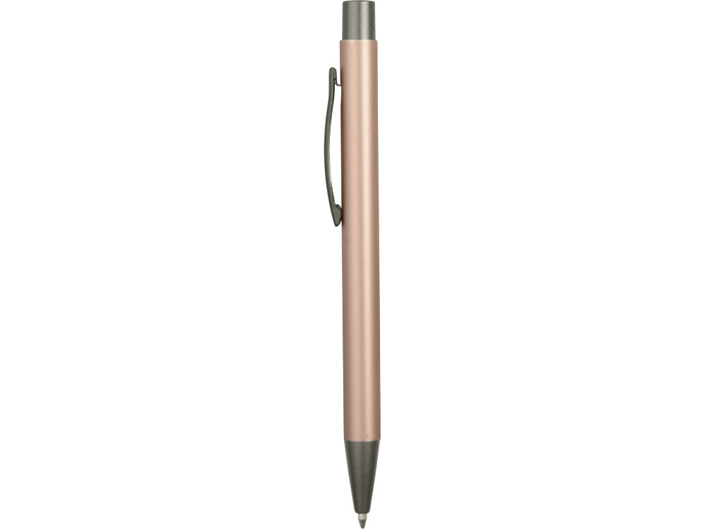 Ручка металлическая soft touch шариковая Tender, розовое золото/серый - фото 3 - id-p223516459
