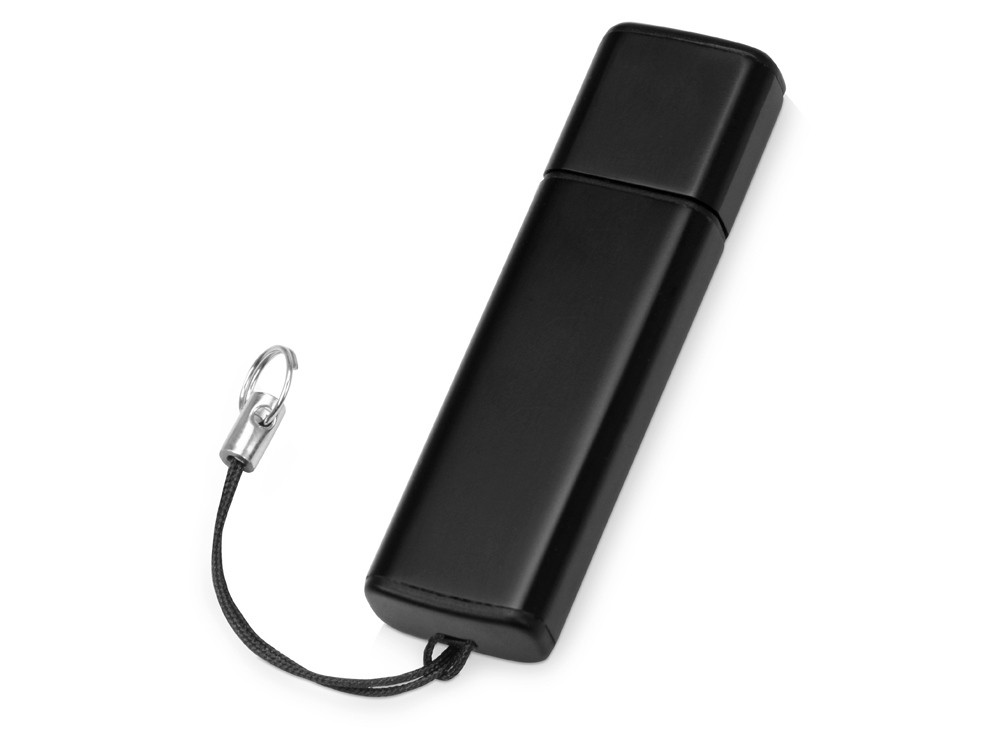 Флеш-карта USB 2.0 16 Gb металлическая с колпачком Borgir, черный - фото 1 - id-p223516465