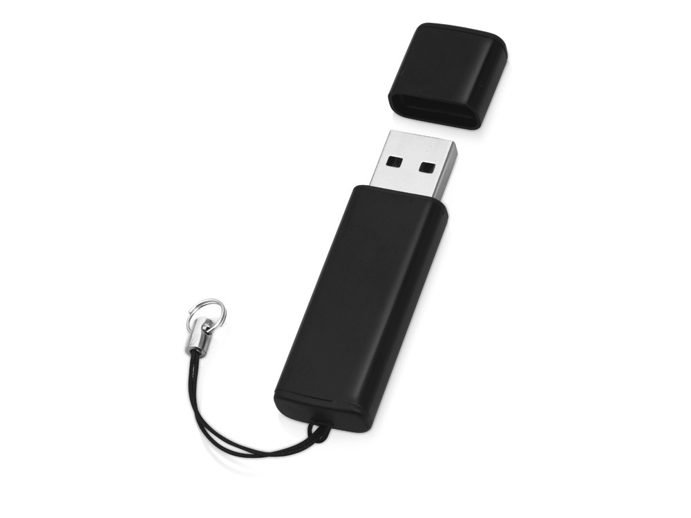 Флеш-карта USB 2.0 16 Gb металлическая с колпачком Borgir, черный - фото 2 - id-p223516465