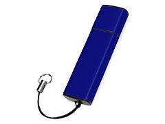 Флеш-карта USB 2.0 16 Gb металлическая с колпачком Borgir, темно-синий