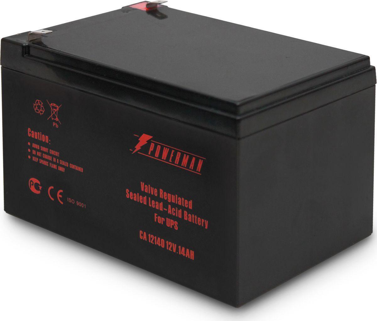 Батарея POWERMAN Battery CA12140, напряжение 12В, емкость 14Ач, макс. ток разряда 210А, макс. ток заряда4.2А, - фото 1 - id-p223517751