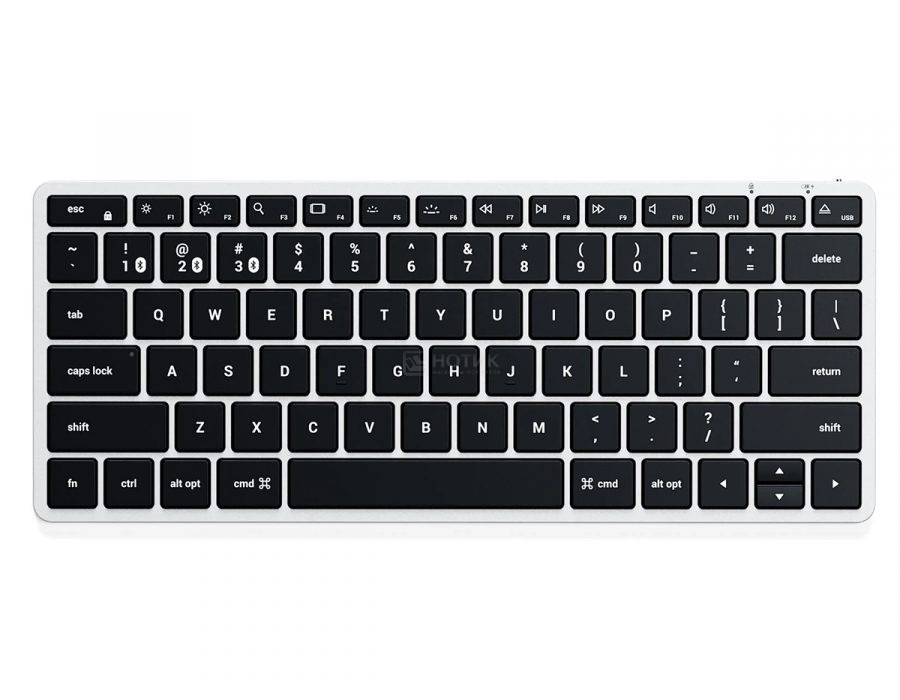 Клавиатура беспроводная Satechi Slim ST-BTSX1S-RU Bluetooth Backlit Keyboard, Bluetooth, Серебристый - фото 1 - id-p223518215