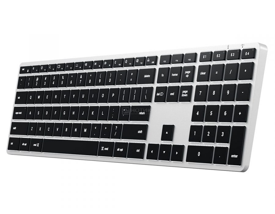 Клавиатура беспроводная Satechi Slim ST-BTSX3S-RU Bluetooth Backlit Keyboard, Bluetooth, Серебристый - фото 1 - id-p223518216