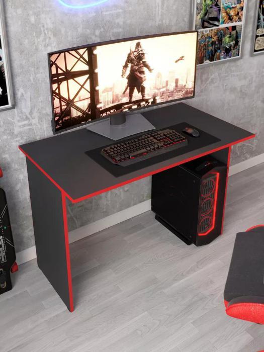 Игровой компьютерный стол геймерский дизайнерский 110 см для компьютера ПК игр геймера ноутбука черный - фото 7 - id-p223518992