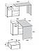 Угловой компьютерный стол письменный современный ученический с тумбой ящиками для офиса ПК подростка ребенка, фото 4