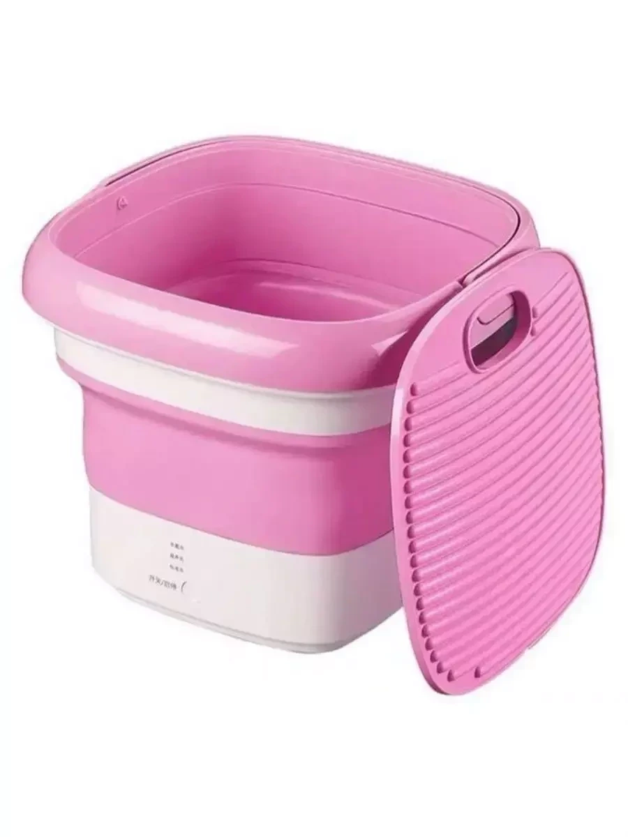 Портативная стиральная мини машина ультразвуковая (розовый) - фото 3 - id-p203142103