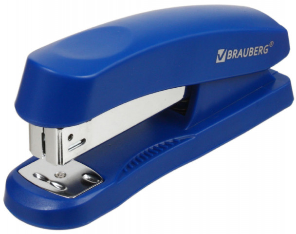 Степлер Brauberg Standard+ скобы №24/6-26/6, 30 л., 120 мм, синий - фото 2 - id-p223030607