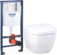 Унитаз подвесной с инсталляцией GROHE Euro Ceramic 39206000 + 39331001 + 38772001