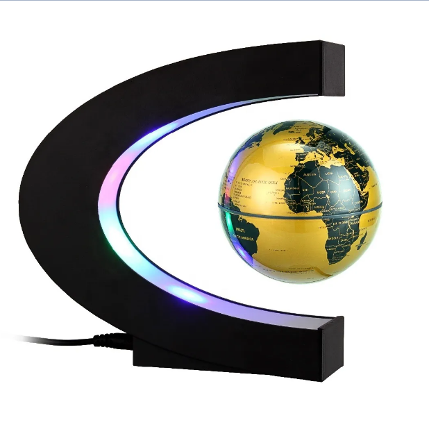 Левитирующий летающий глобус магнитный, светильник-ночник глобус с подсветкой шара - фото 1 - id-p221157755