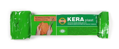 Керамическая масса "KERAPLAST" затвердевающая на воздухе, терракота 300 гр - фото 1 - id-p223523360