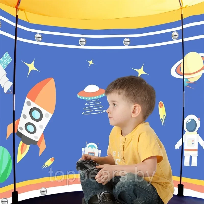 Детский игровой домик, детская игровая палатка, шатер Ракета, палатка 1620. - фото 3 - id-p223530727