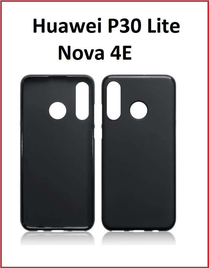 Чехол-накладка для Huawei P30 Lite MAR-LX1M / Nova 4E (силикон) черный - фото 1 - id-p97853202