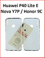 Чехол-накладка для Huawei Y7p / Honor 9C (силикон) прозрачный с защитой камеры