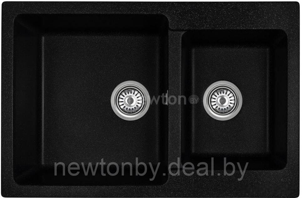 Кухонная мойка Gran-Stone GS-76K (308 черный) - фото 1 - id-p223530710